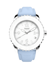 Load image into Gallery viewer, White & Light Blue