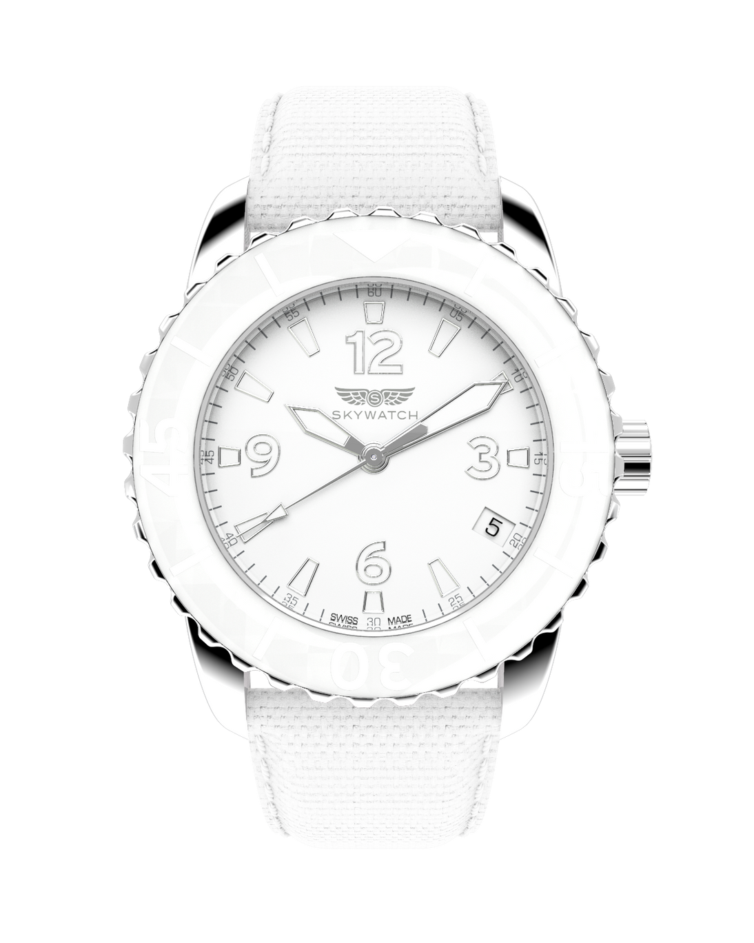 White & Polished Stainless Steel – Skywatch White & Polished Stainless Steel – Skywatch
